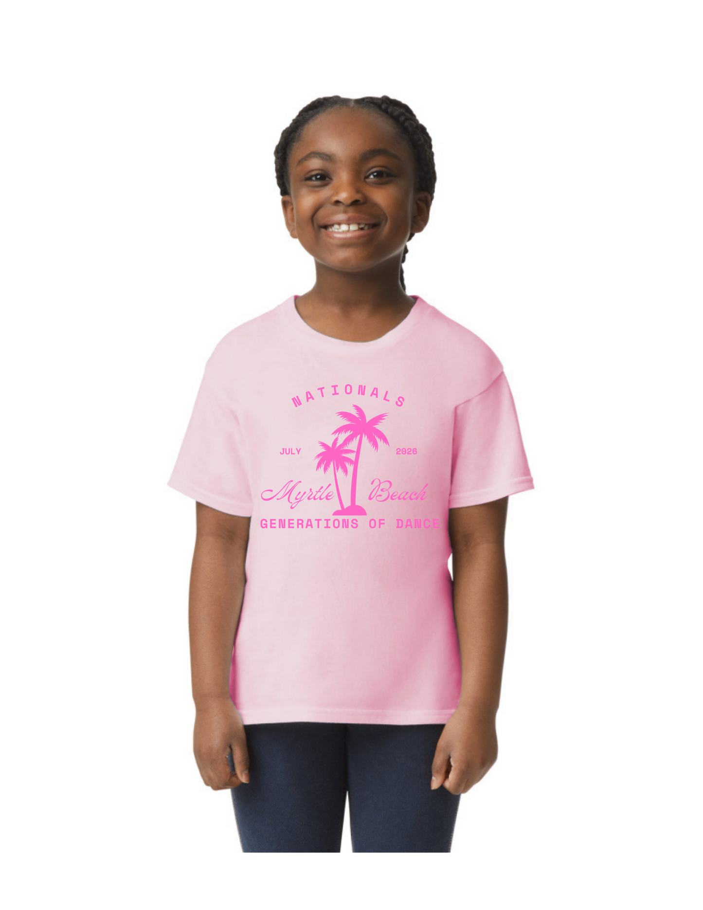 Youth and Adult Softstyle  T-Shirt PINK  - Nationals 2026