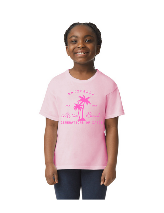Youth and Adult Softstyle  T-Shirt PINK  - Nationals 2026